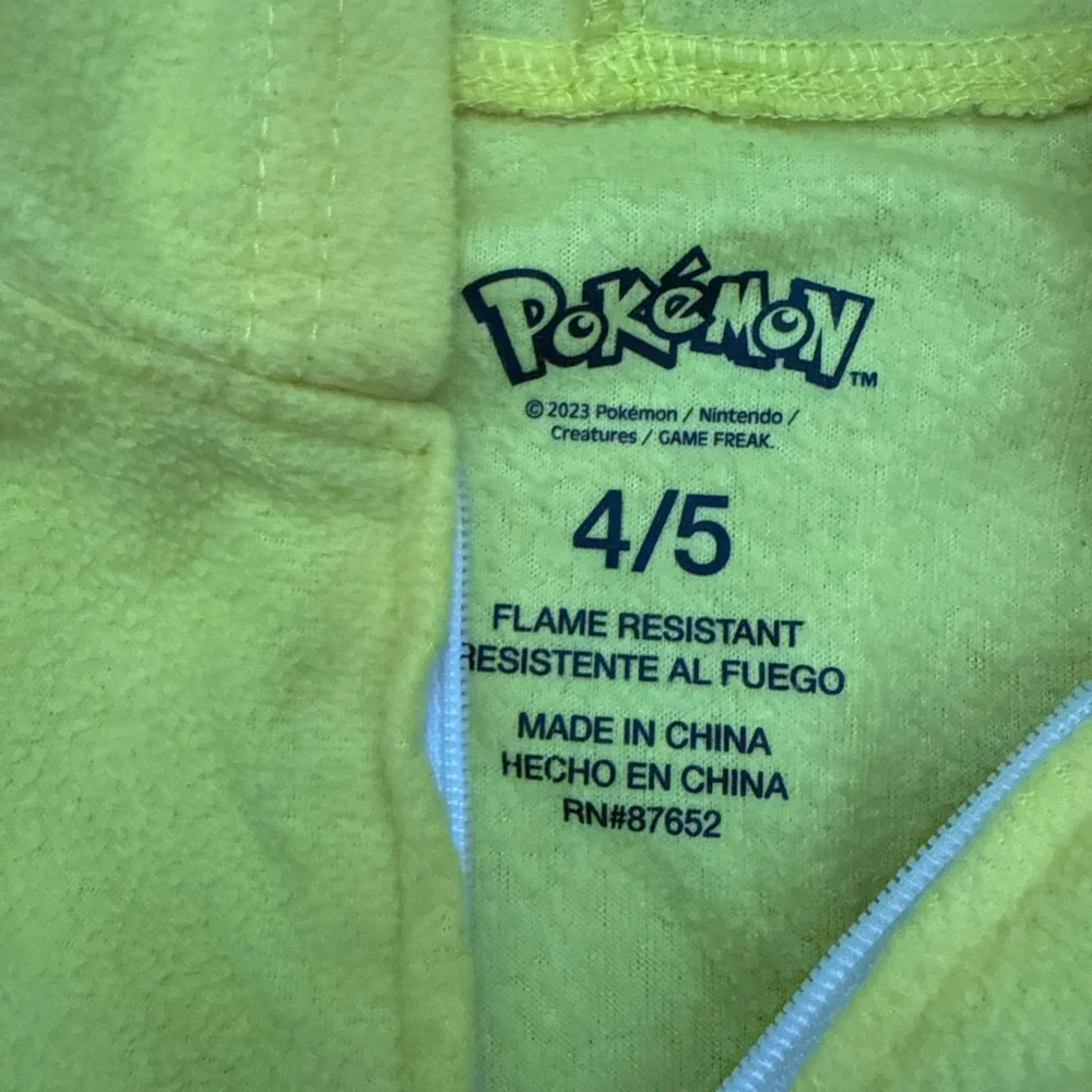 Pokémon Pikachu One Piece Zip Hooded Up Pajamas with Ears